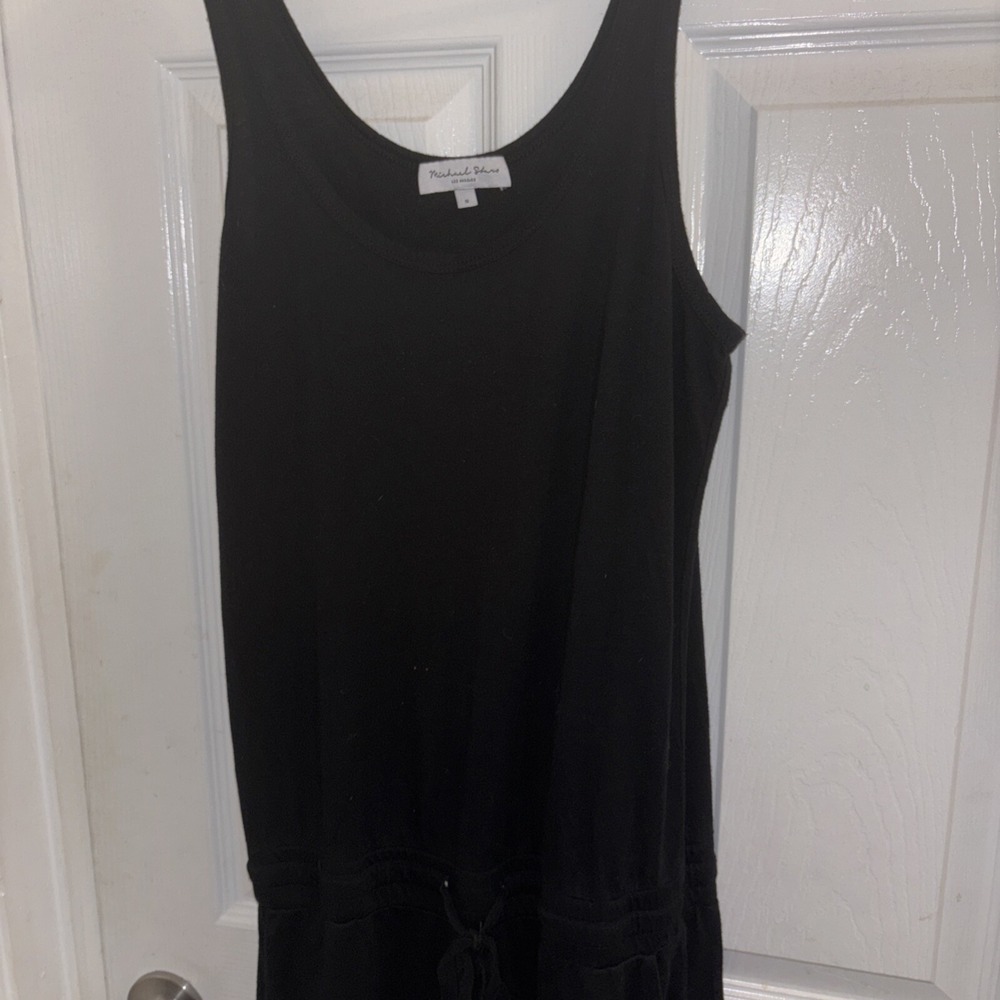 Michael Stars Anthropologie Black Tank Jumpsuit Size Small Black Ankle Crop - Picture 5 of 10